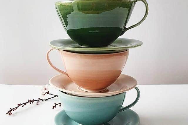 Trio of cups and saucers