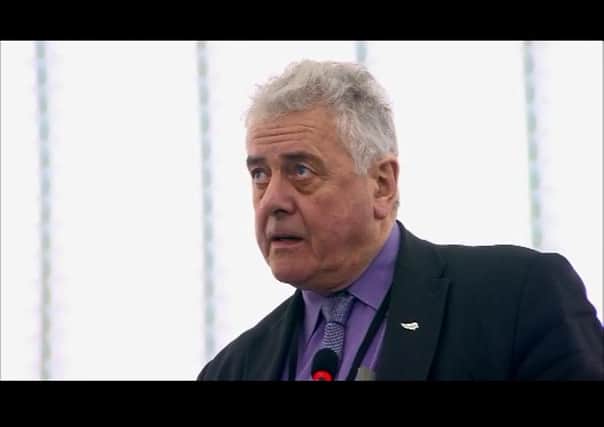 Jim Nicholson, speaking at European Parliament, Strasbourg, 2017