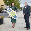 Laura Devlin, Chair Newry, Mourne and Down District Council, Emma Mullen, President Newry Chamber of Commerce and Trade and Brendan Kearney, Regional Chair of FSB in NI at the launch of the 2021 Northern Ireland Small Business Conference
