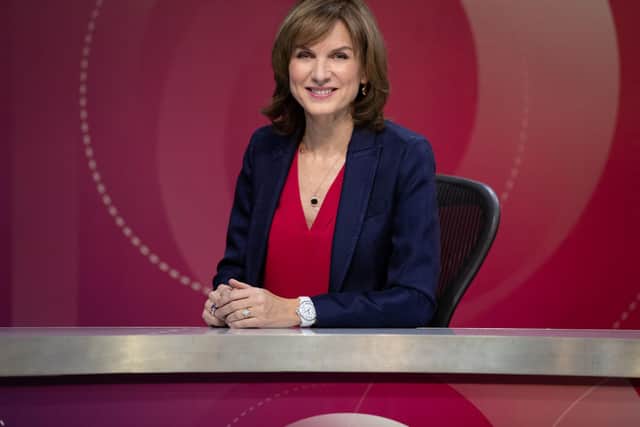 BBC Question Time host, Fiona Bruce.