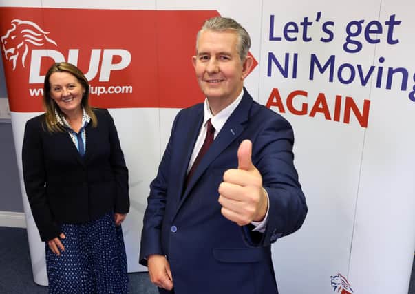 Edwin Poots and Paula Bradley last night celebrated their election as DUP leader and deputy leader respectively
