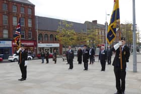 The Royal British Legion marked the support organisation's centenary with a wreath-laying ceremony in Portadown on Saturday. It was one of a number of event taking place across the UK. Photograph: RBL Portadown