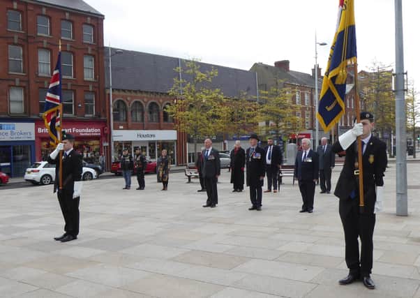 The Royal British Legion marked the support organisation's centenary with a wreath-laying ceremony in Portadown on Saturday. It was one of a number of event taking place across the UK. Photograph: RBL Portadown