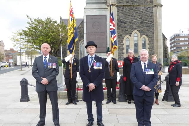 Portadown Royal British Legion held a wreath-laying ceremony on Saturday to make the centenary of the organisation. Photograph: RBL Portadown