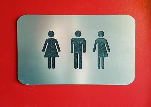 A transgender toilet sign; c/o IndridCold