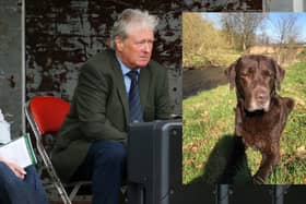 Former Coronation Street actor, Charlie Lawson and his beloved dog, Rex, who sadly passed away yesterday.