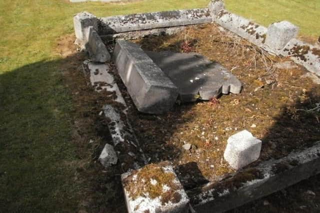 Vandals wreck graves in an historic cemetery in Lurgan.