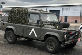 1987 army Land Rover going under the hammer in Belfast on May 26. Photo: On The Square Emporium