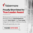 David Henderson, Tobermore MD, has been nominated for the True Leader Accolade at the Make A Difference Awards