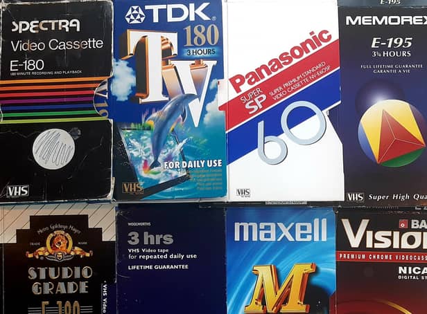 Video tapes from the 1980s and 1990s
