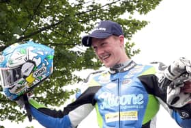 Dean Harrison won the Spring Cup feature race at Oliver's Mount on Sunday.