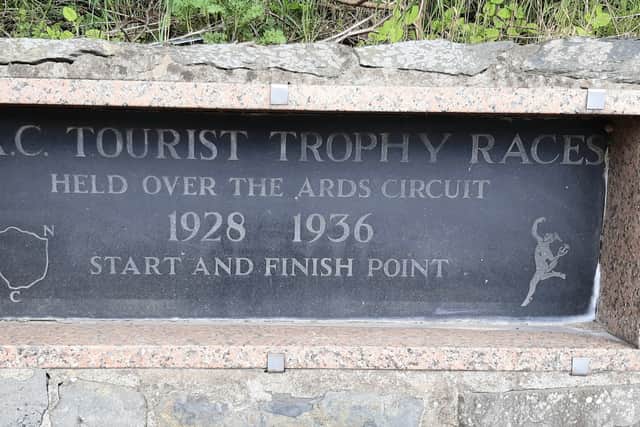Ulster Vintage Car Club Commemoration Stone at the Circuit