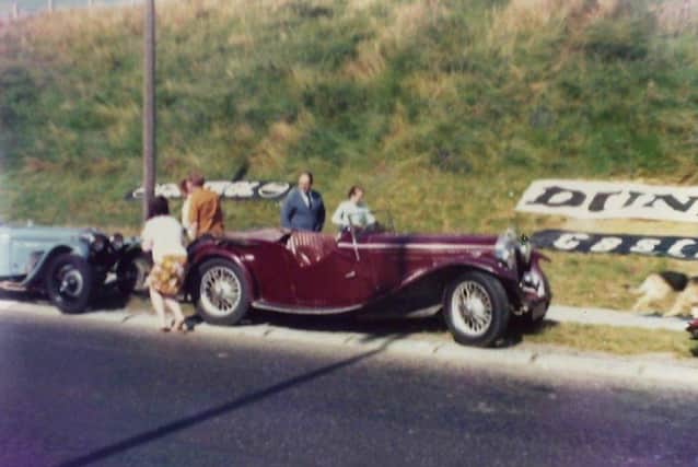 Race enthusiasts inspect the cars at Ards TT, part of Ulster ‘71