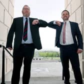 Doug Beattie with his new deputy leader Robbie Butler. 
Picture by Jonathan Porter/PressEye