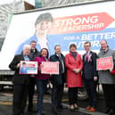 Sammy Douglas, far left, pictured with Arlene Foster during the 2016 Assembly election campaign