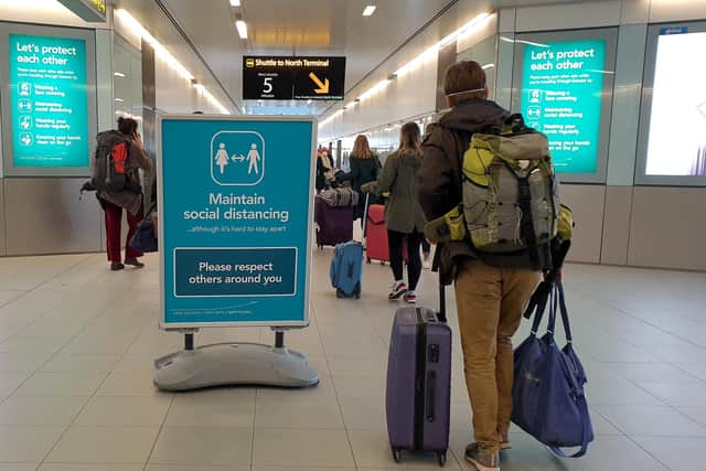 Airport. Vaccine passports could be necessary for international travel