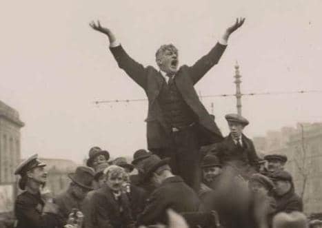 The Socialist agitator James Larkin during the Dublin lockout in 1913. Picture: News Letter archives