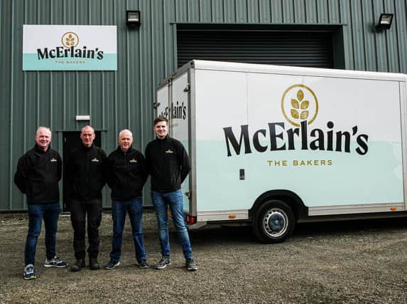 McErlain brothers, Master Bakers John and Seamus and Sales Manager Paul alongside John’s son Peter