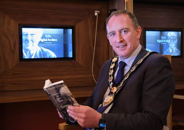 Councillor Cathal Mallaghan at the refurbished Seamus Heaney HomePlace