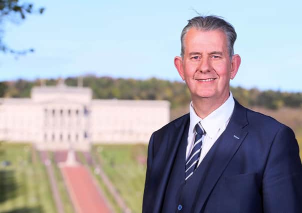 The new DUP leader Edwin Poots. He writes: "Devolved government in Northern Ireland should not be used as a bargaining chip. Progress must be made here but threatening Stormont is not a victimless crime"