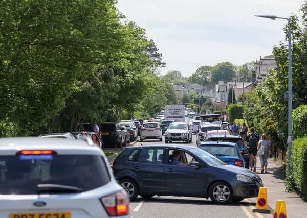 Traffic at Helen's Bay, Co Down on bank holiday Monday.

Picture: Philip Magowan / PressEye