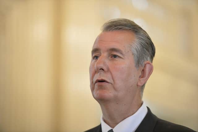 Edwin Poots at Stormont on Tuesday where he denied a delay in naming the new DUP ministerial team was caused by rows within the party