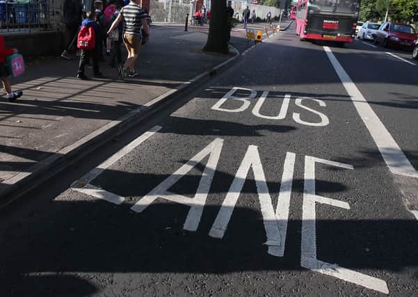 Only buses and public-hire taxis are allowed to use Belfast’s bus lanes at present