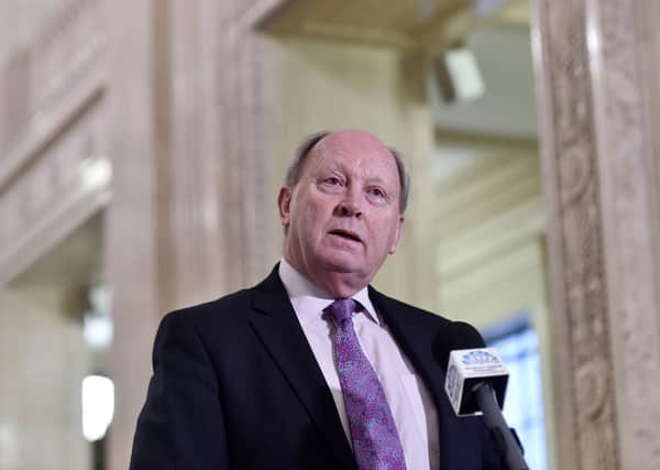 Jim Allister QC MLA, who leads Traditional Unionist Voice, speaks to the media in the Great Hall at Parliament Buildings, Stormont, on January 6 last year, as talks continued to restore devolution three years after it was collapsed by Sinn Fein in 2017. Mr Allister was one of the few politicians to oppose the New Decade New Approach deal, signed days later.
 
Picture by Jonathan Porter/PressEye