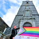 The Reverend Paul Robinson and political activist Stephen Spillane at Saint Anne’s Church, Cork; this picture accompanied the Church of Ireland's social media accounts about LGBTI+ Awareness Week