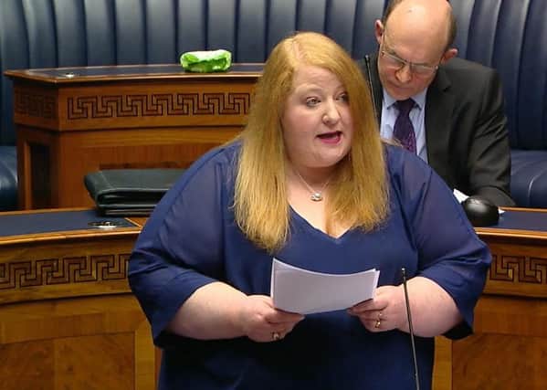 Justice Minister Naomi Long spoke out about DUP links with loyalists
