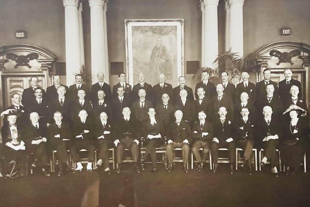 Members of the first Northern Ireland Parliament that met 100 years ago today