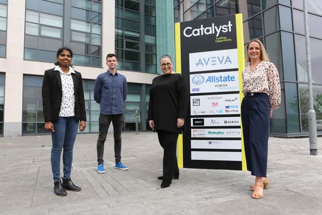 Kavitha Kalavoor Gopalan and Patricia Kelpie from Star 3 Group Ltd, Eamonn McNutt from Moving More and Jacqueline McCann, Co-Founders Programme Manager at Catalyst