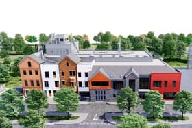An artists' impression of what Phase Two of the NI Fire & Rescue Service base in Cookstown will look like.