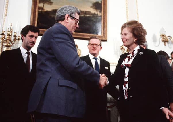 Garrett Fitzgerald and Margaret Thatcher sign Anglo Irish Agreement. It gave a country which had a hostile territorial claim over Northern Ireland, and which harboured terrorists, a formal role in NI. But the Protocol repeals the Act of Union and creates an economic united Ireland