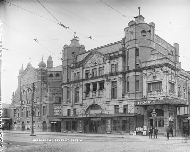 The Royal Hippodrome in Belfast. Photographer: Almost certainly Robert French of Lawrence Photographic Studios, Dublin. NLI Ref.: L_ROY_08383. Picture: Natrional Library of Ireland