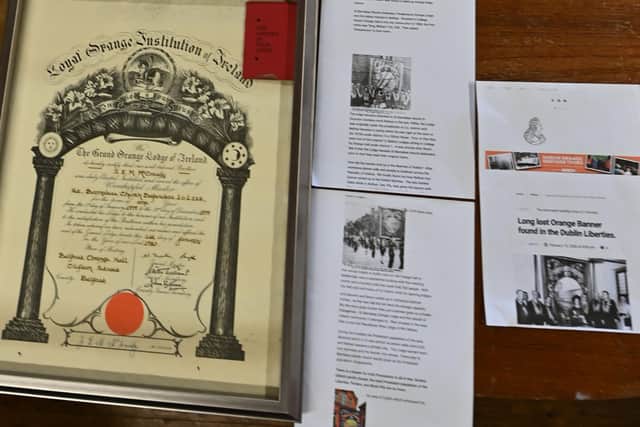 Some of Martyn's treasured items including his sash and his certificate.

Pic Colm Lenaghan/Pacemaker