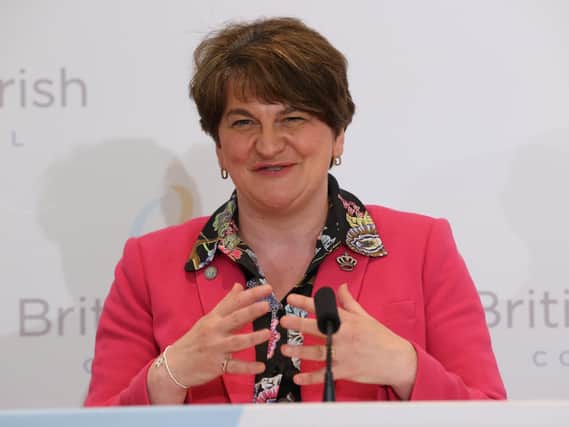 First Minister, Arlene Foster, pictured at the British Irish Council summit on Friday afternoon.