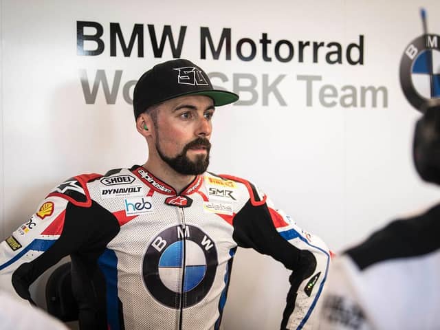Northern Ireland's Eugene Laverty was involved in a crash during practice at Misano in Italy.