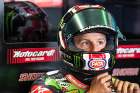 Jonathan Rea finished third in Saturday's opening World Superbike race at the third  round of the championship at Misano in Italy.