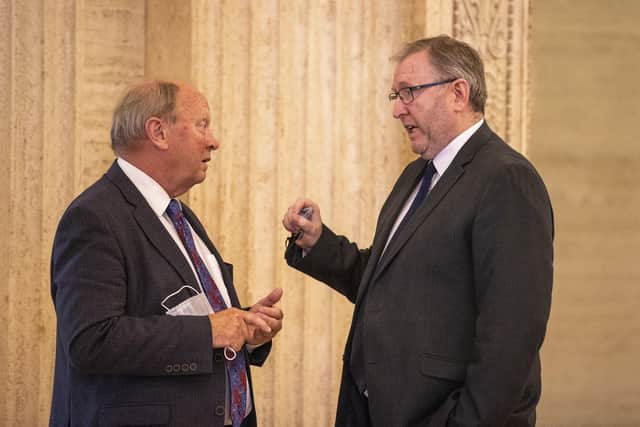 Jim Allister said Sinn Fein’s ransom price is “for Edwin Poots is to give in on their preposterous Irish language demands”. Doug Beattie said “once Stormont collapses, it’s going to be incredibly hard to get it back up and running again, if we ever will do”