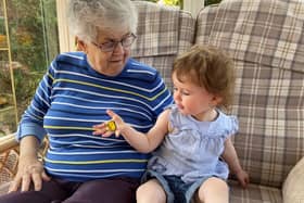 Nan Murray with her youngest great grandchild Elodie