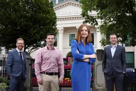Simon Hamilton, Chief Executive, Belfast Chamber of Commerce, Stephen McPeake, CEO Civic Dollars, Dr. Jayne Brady, Belfast City Council’s Digital Innovation Commissioner and John Ferris, Regional Ecosystem Manager, Ulster Bank