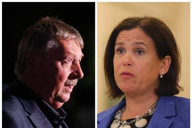 Sammy Wilson’s comments came after Sinn Fein called on Northern Ireland Secretary Brandon Lewis to take on responsibility for passing the legislation at Parliament. Mary Lou McDonald made the request amid a stand-off on the language issue that potentially threatens the future of powersharing