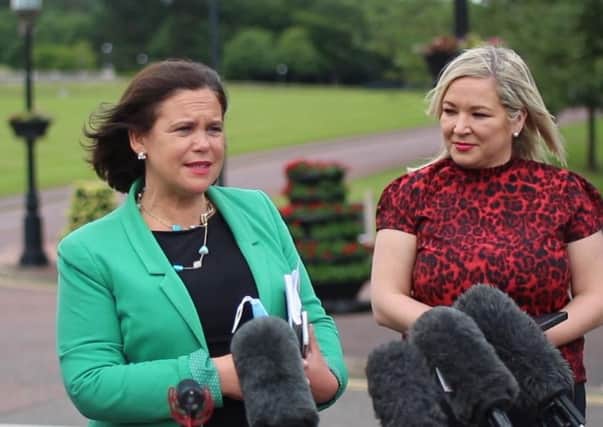 Sinn Fein President Mary Lou McDonald and Michelle O'Neill