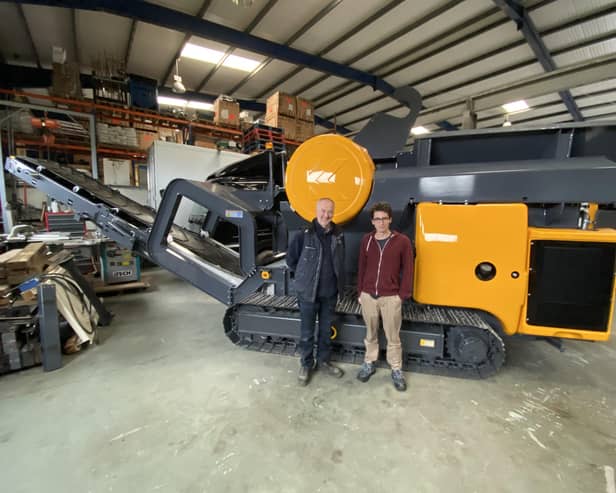 KrushTech Managing Director, Brendan McGrath and a member of Krushtech staff pictured with an EcoKrush 6040 machine