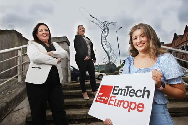Chief Executive of Staffline Ireland, Tina McKenzie, Director of Aisling Events, Connla McCann and Catherine Daly of Women Who Code