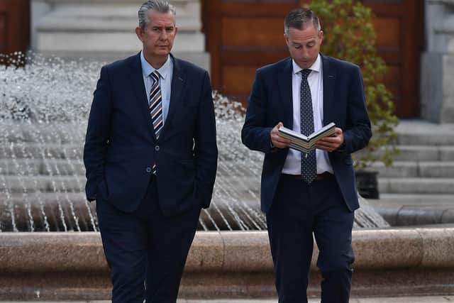 Edwin Poots and Paul Givan. Photo by Charles McQuillan/Getty Images)