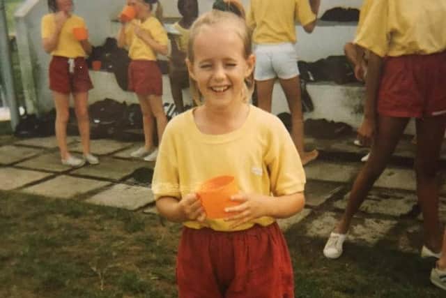 Kate aged approx 7 in Marondera, Zimbabwe where she lived until 2000