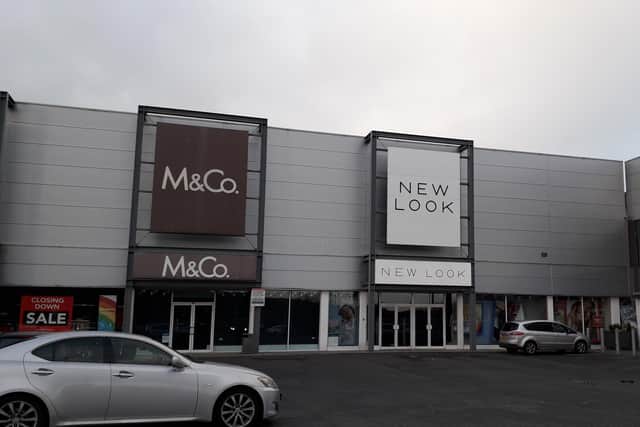 Laharna Retail Park in Larne has lost three chain stores.