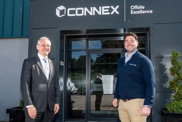 Kevin Holland, CEO, Invest NI with Brendan Doherty, Director of Connex Offsite